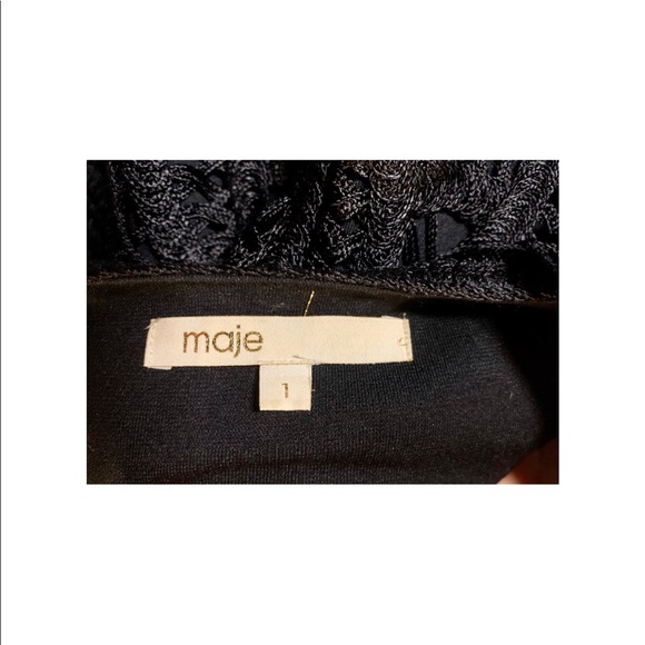 Maje sleeveless crêpe dress with embroidery - Picture 7 of 7